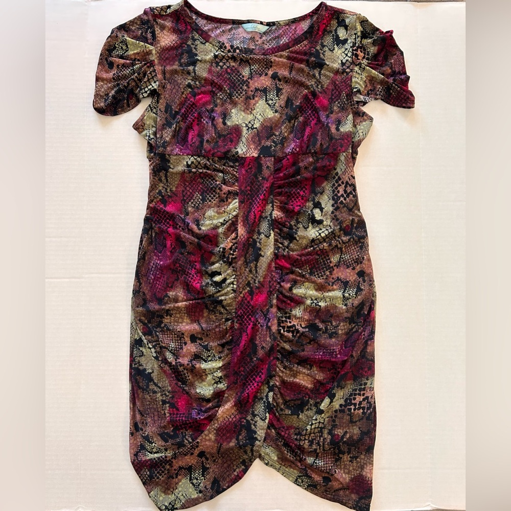 Elegant Multicolor Patterned Dress